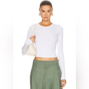 ENZA COSTA Silk Knit Long Sleeve Tuck Top